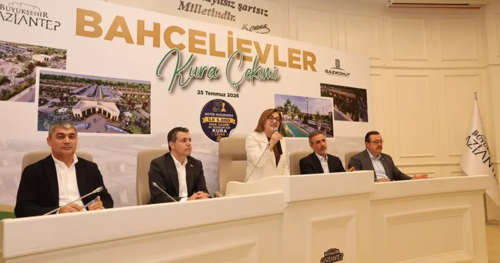 Gaziantep Bahçelievler’de kura heyecanı